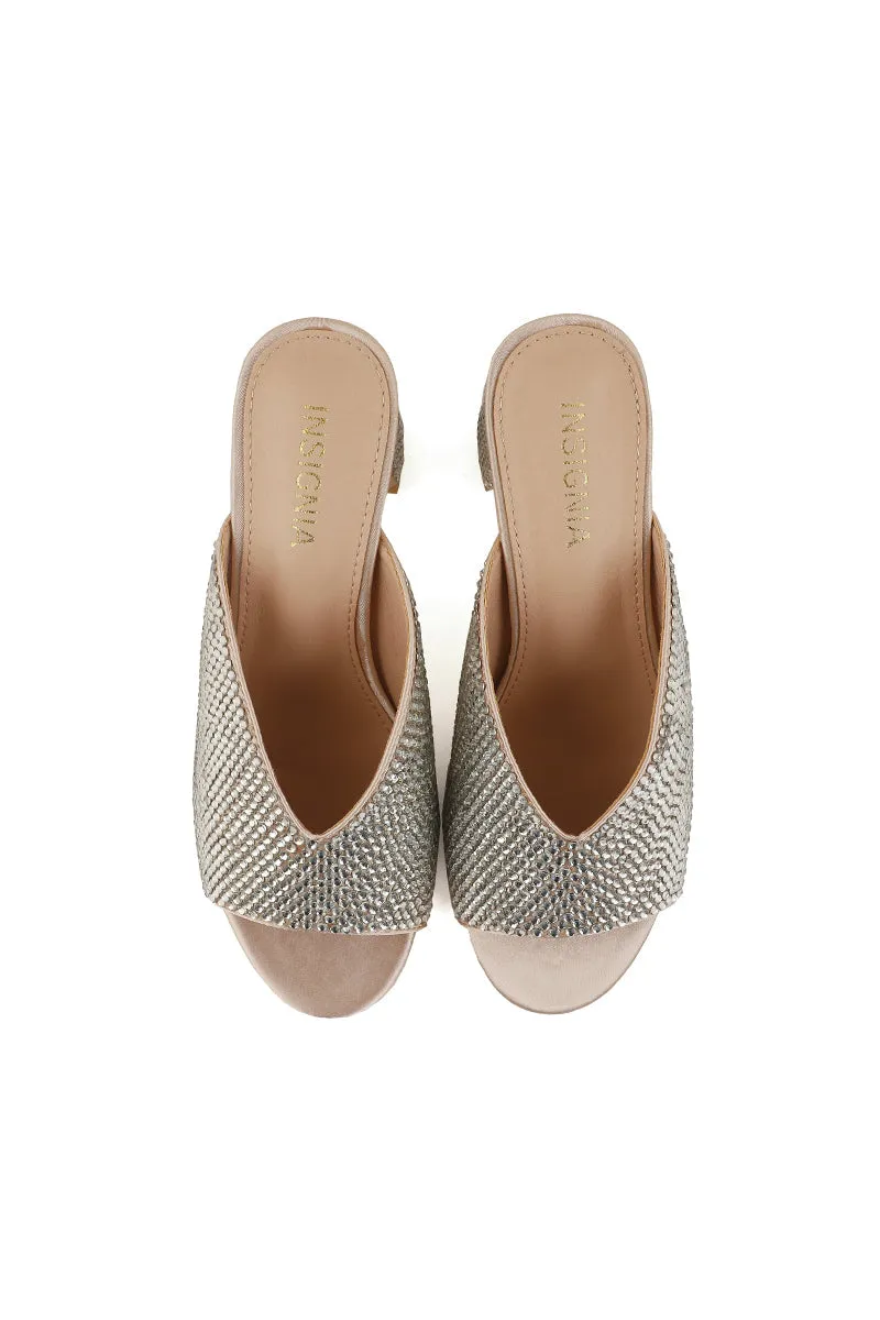 Party Wear Slip On I29226-Golden