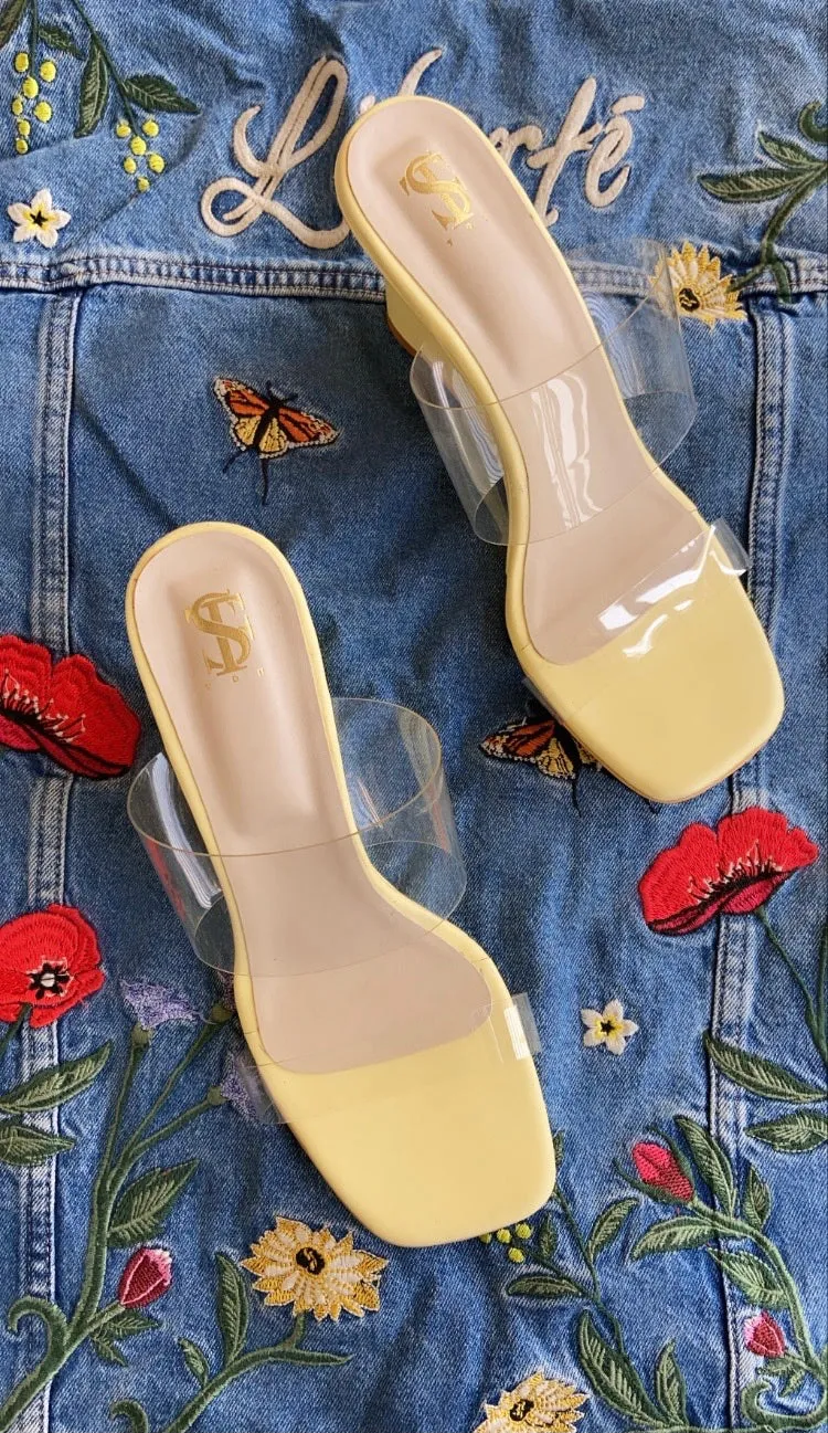 Pastel Yellow Transparent wedges