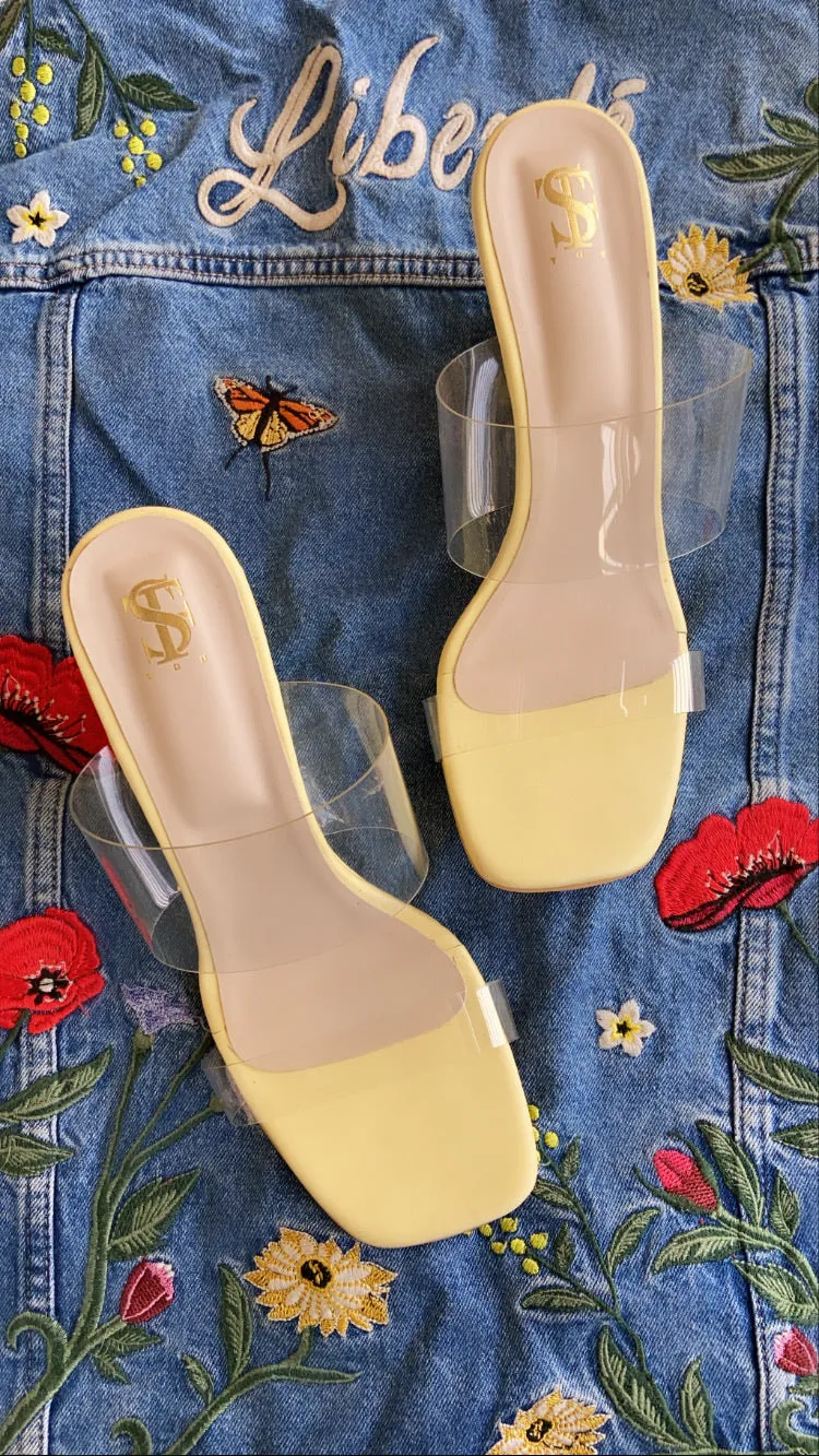 Pastel Yellow Transparent wedges