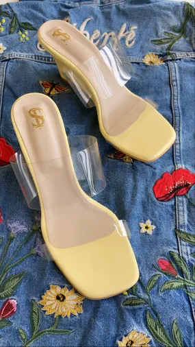 Pastel Yellow Transparent wedges