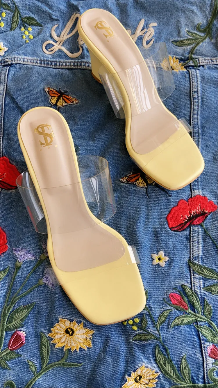 Pastel Yellow Transparent wedges