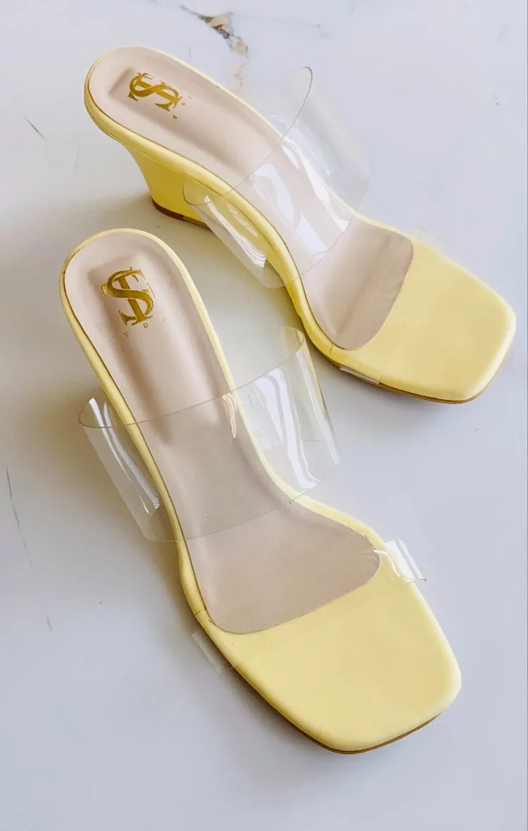 Pastel Yellow Transparent wedges