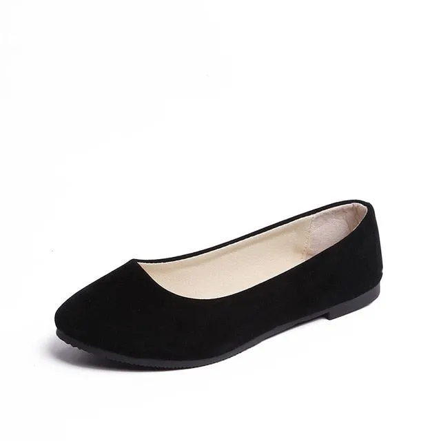 Plus Size 35-43 Women Flats Slip on Flat Shoes Candy Color Woman Loafers