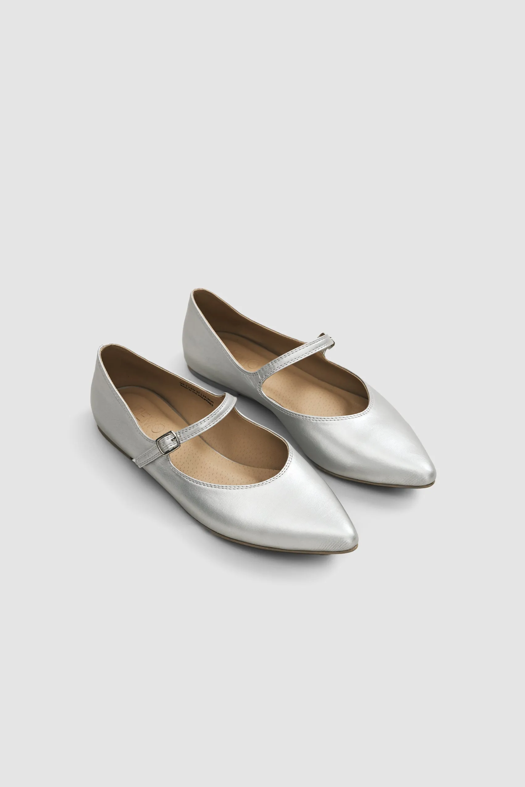 Pointed Ballet Flats with Strap