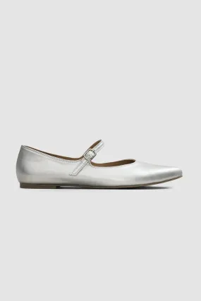 Pointed Ballet Flats with Strap