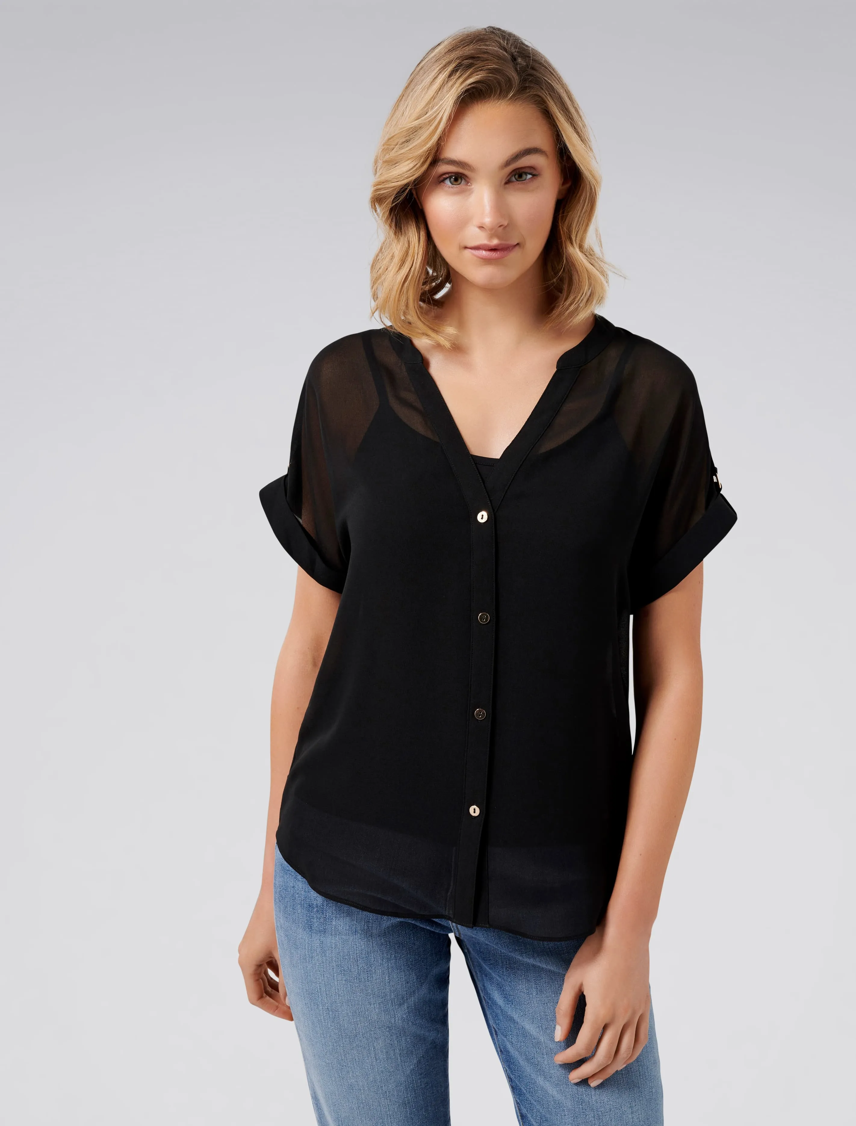Reina Ggt Button Front Shirt