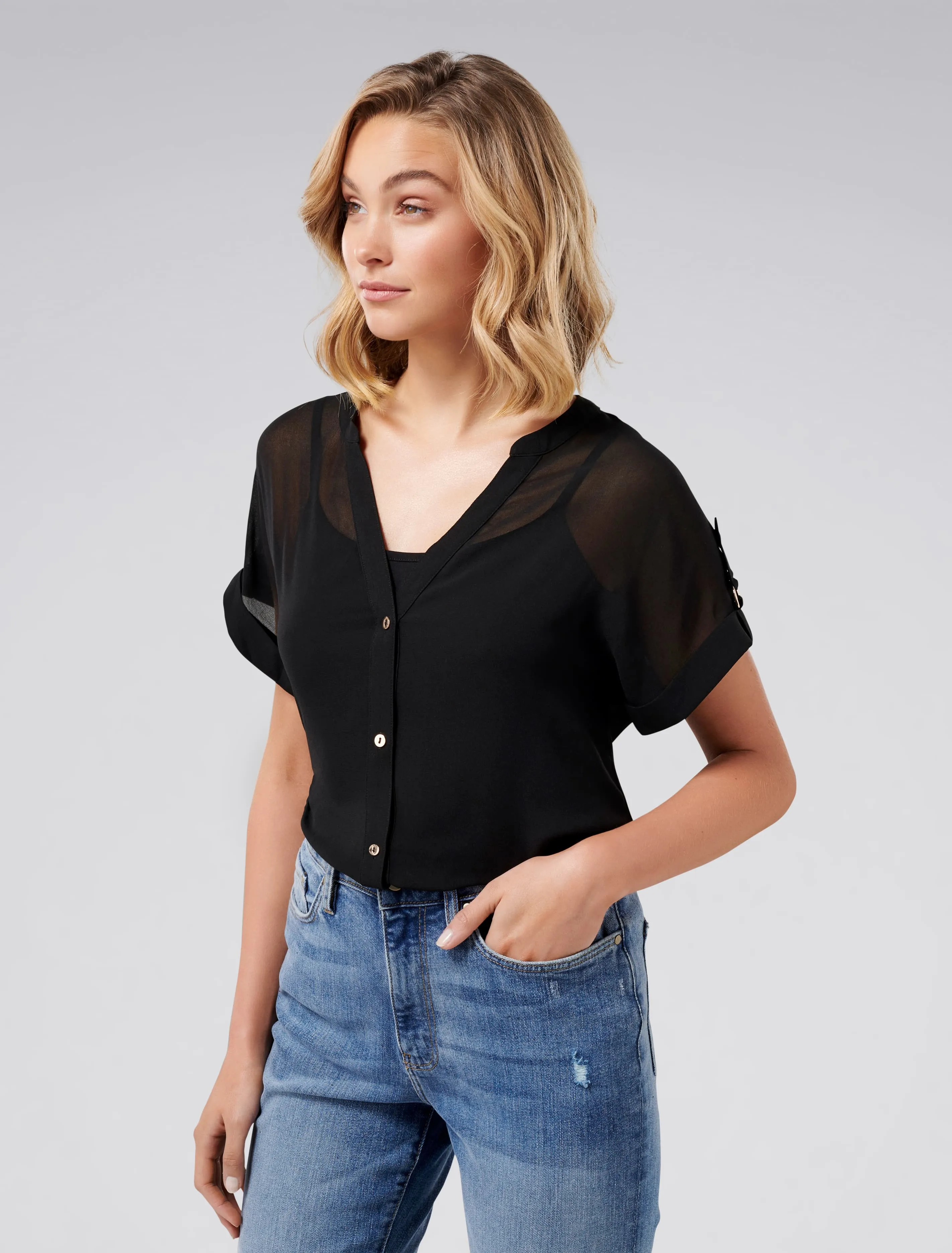 Reina Ggt Button Front Shirt
