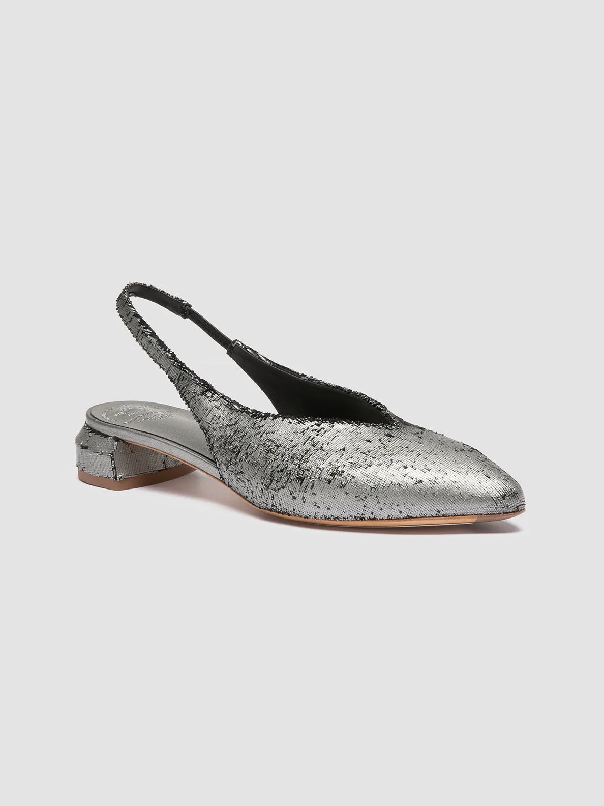 SAGE 113 - Silver Leather Slingback