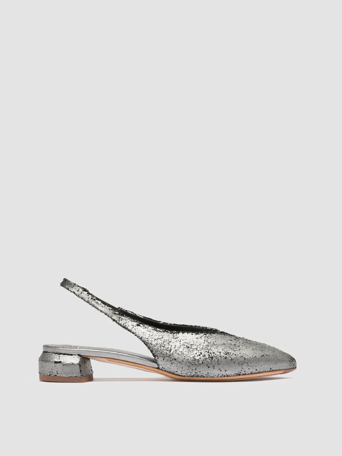 SAGE 113 - Silver Leather Slingback