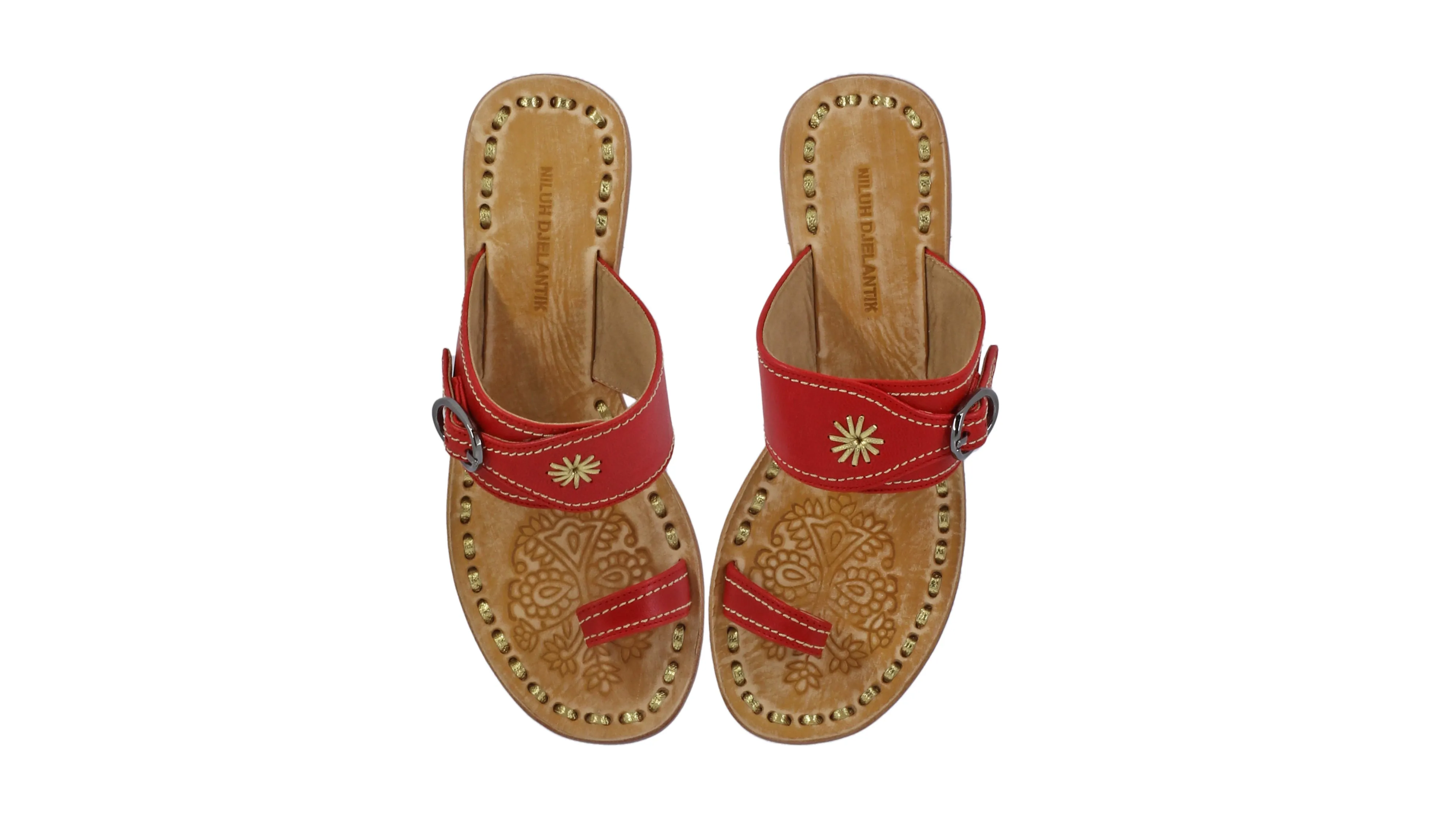 Salma 20mm Flat - Red & Gold