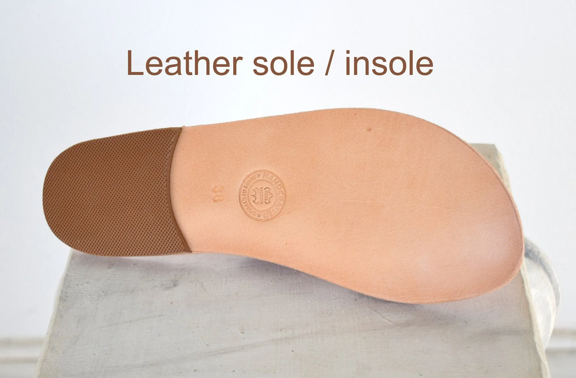 Selene Ancient Greek sandals, Handcrafted leather, Bridal party, Tan sandals, Astir sandals