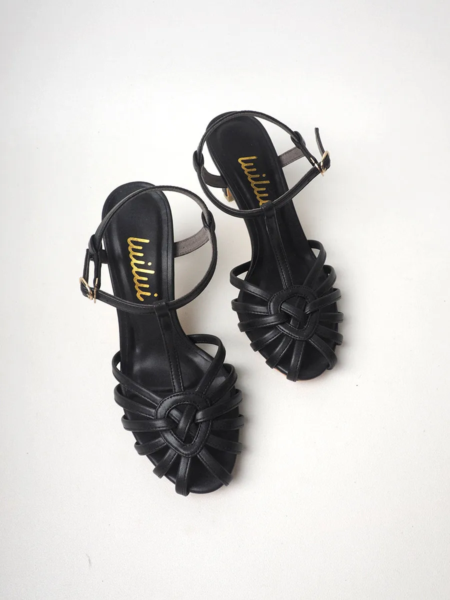 SURIA Multi-strap Sandals on Straight Heels