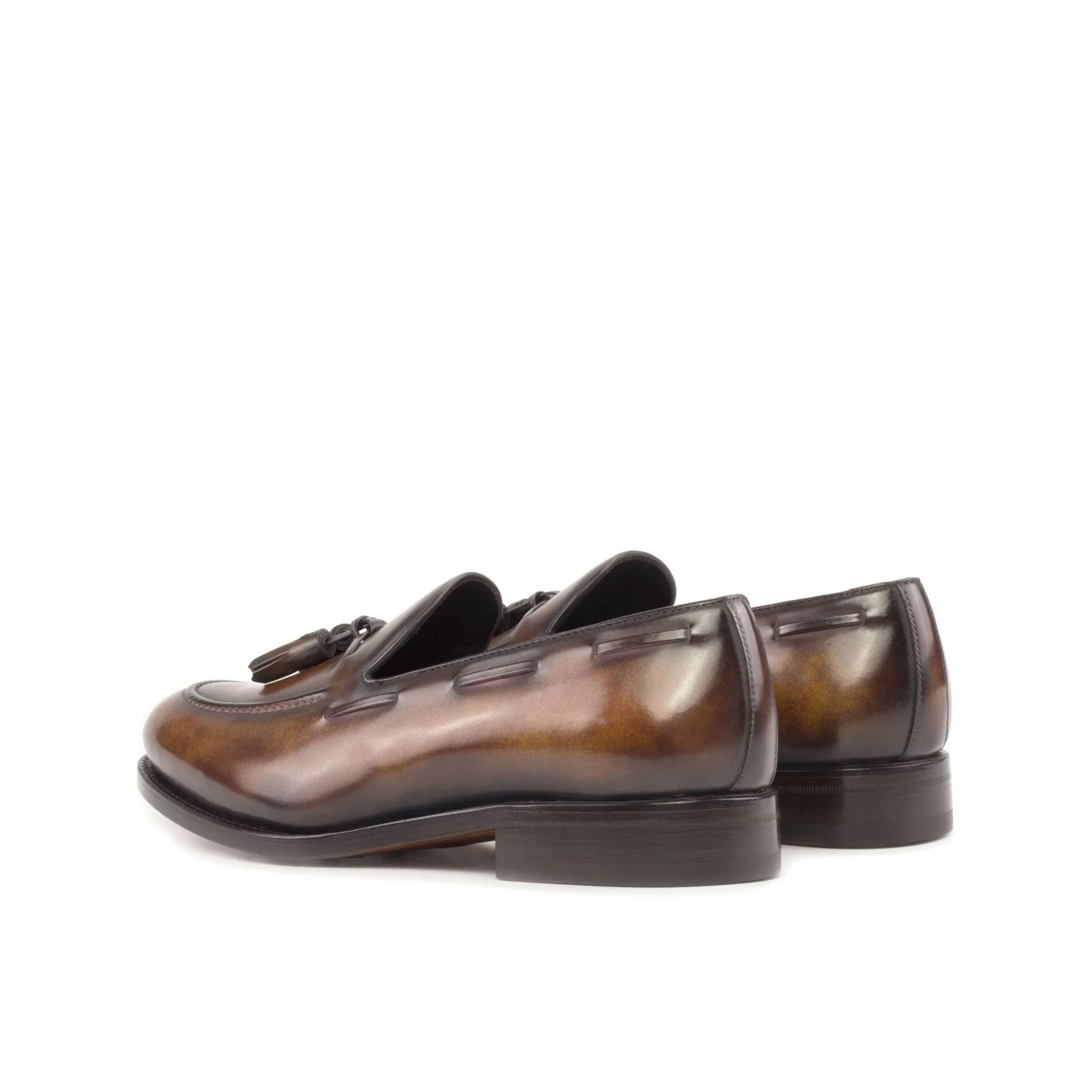 Tassel Loafer in Brown Fire Patina