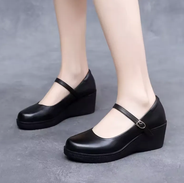 USS Shoes Elaine Women's Ankle Strap Wedges Pumps