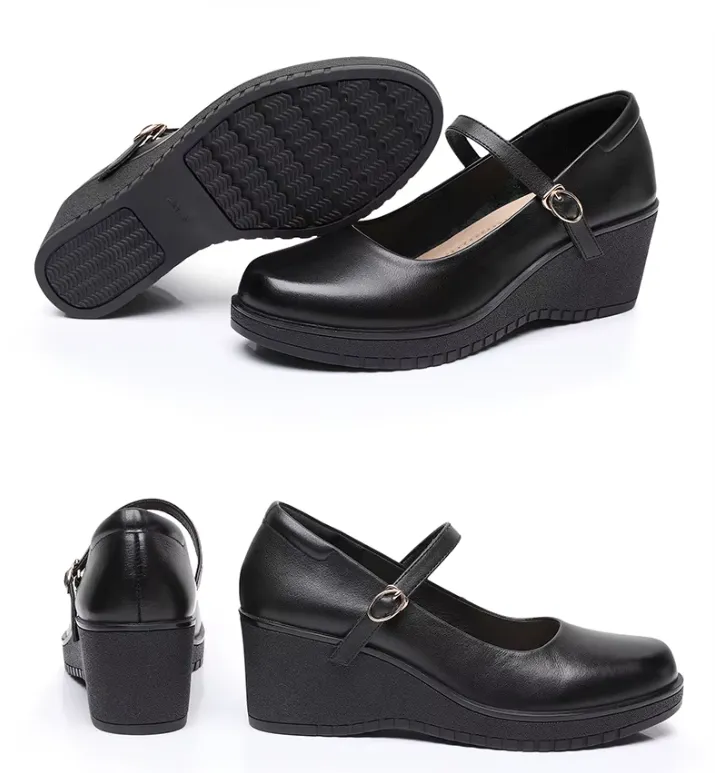 USS Shoes Elaine Women's Ankle Strap Wedges Pumps