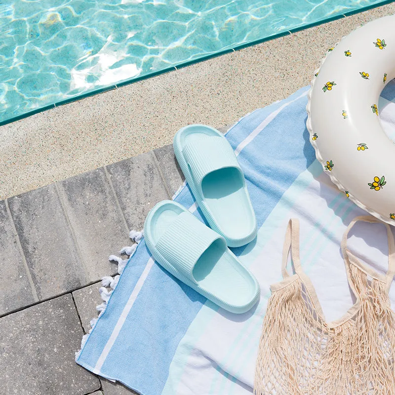 Women's Pillow Slides Ocean Blue