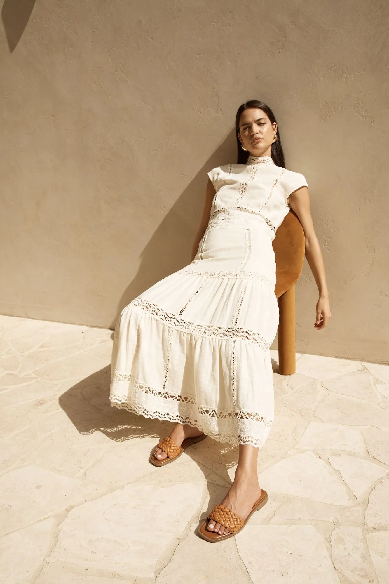 Woven Slide - Tan